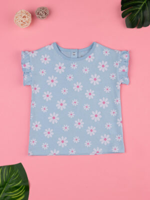 Camiseta azul estampada de niña - Prénatal