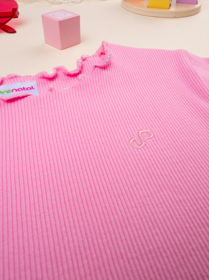 Camiseta rosa de manga corta para niña - Prénatal