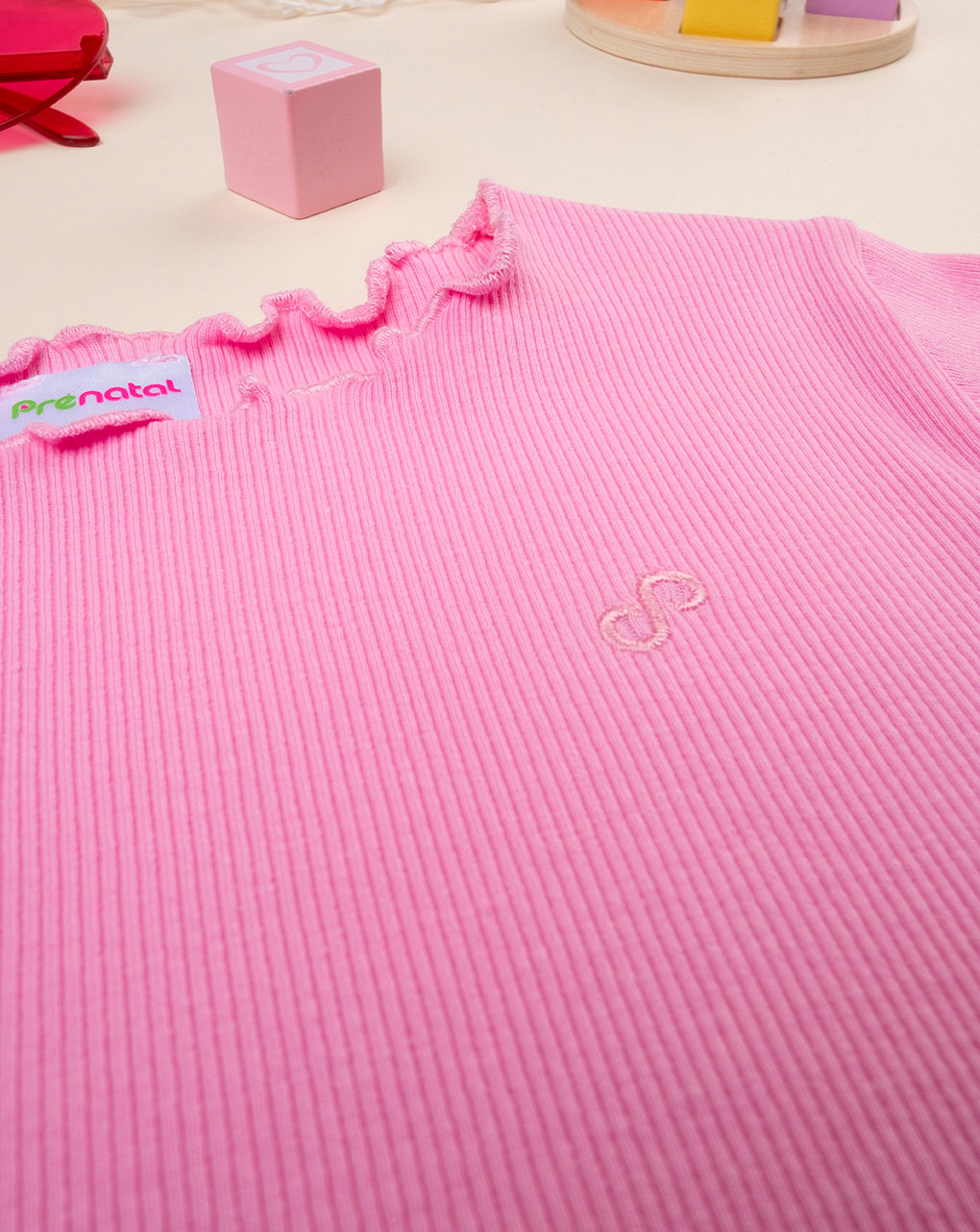 Camiseta rosa de manga corta para niña - Prénatal