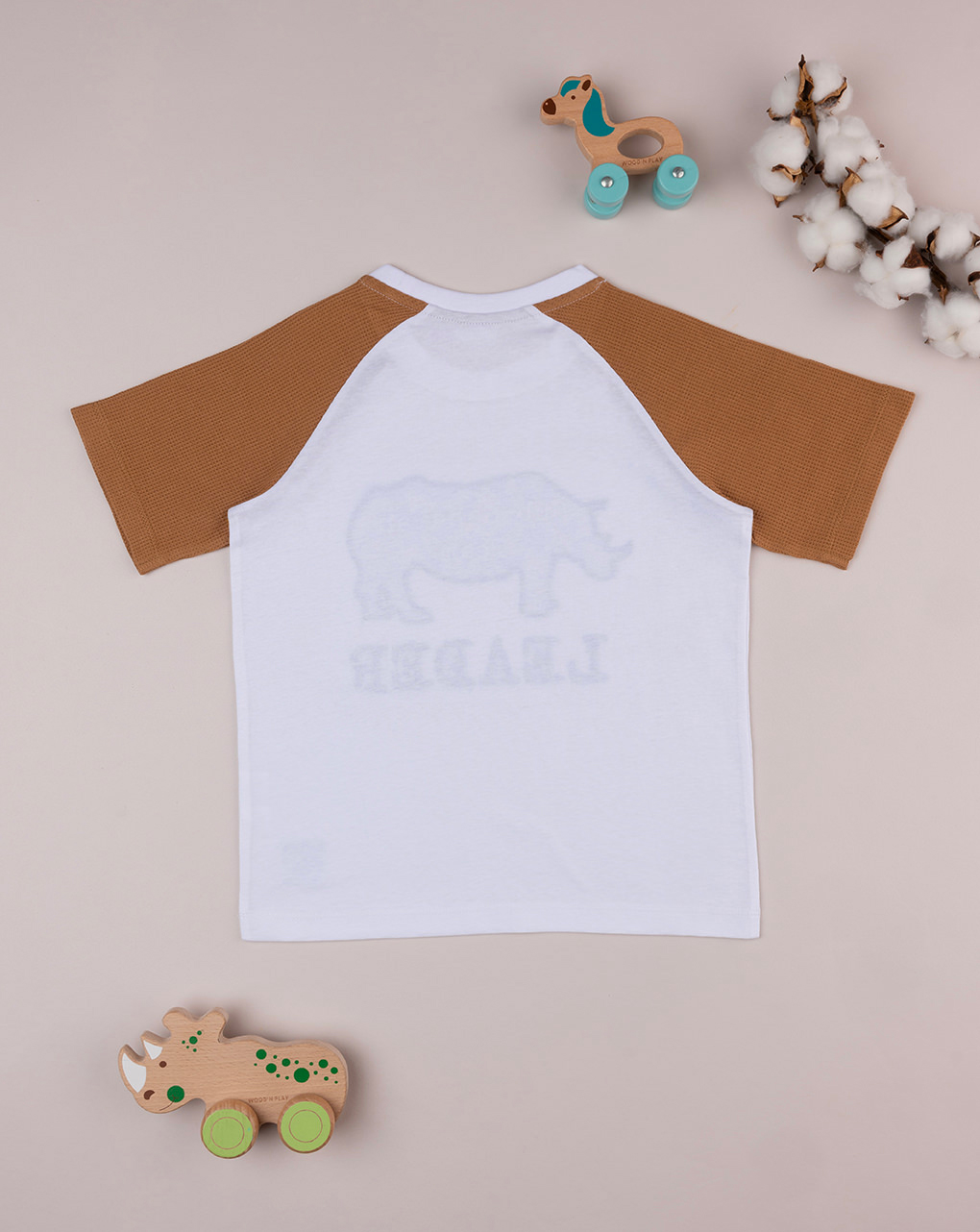 Camiseta bambino con inserti waffle - Prénatal