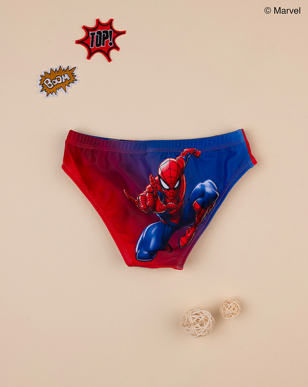 Bañador base roja y azul spiderman para niño - Prénatal