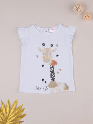 Camiseta de manga corta para niña "jirafa - Prénatal
