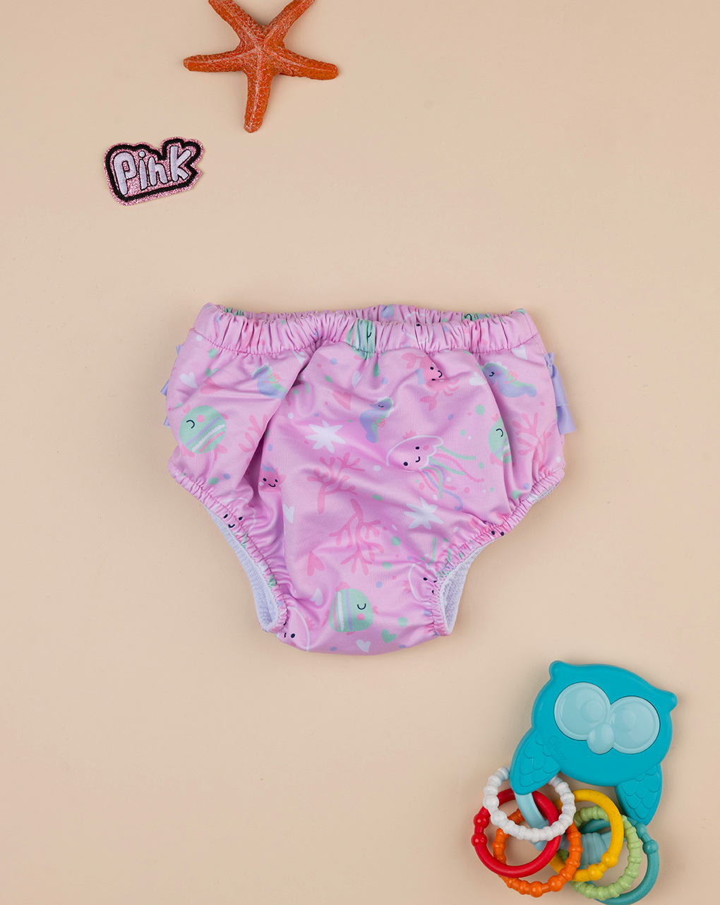 Bañador bikini  antifugas para niña rosa - Prénatal