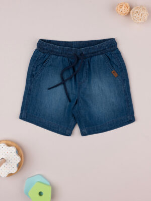 Pantalones cortos niño oeko-tex en chambray oscuro - Prénatal