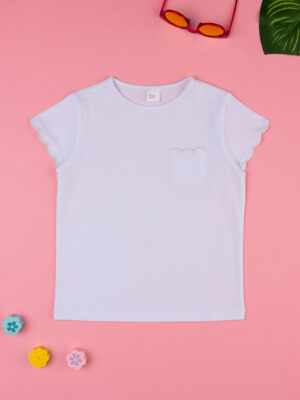 Camiseta básica para niña blanco total - Prénatal