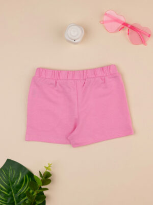 Pantalón corto informal de rizo francés para niña rosa - Prénatal