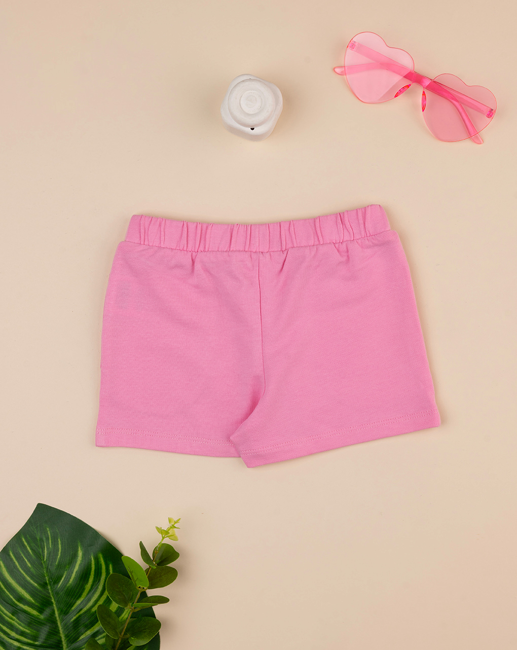 Pantalón corto informal de rizo francés para niña rosa - Prénatal