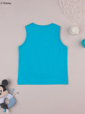 Camiseta de tirantes azul bebé de algodón orgánico - Prénatal