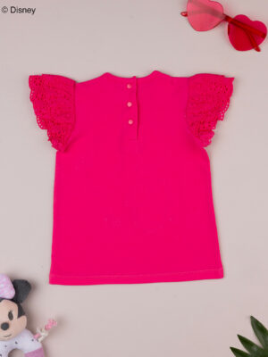 Camiseta rosa chillón para niñas "minnie" - Prénatal