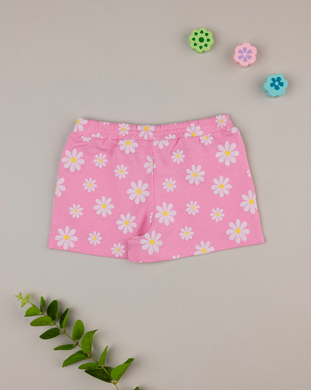 Pantalón corto rosa margaritas - Prénatal