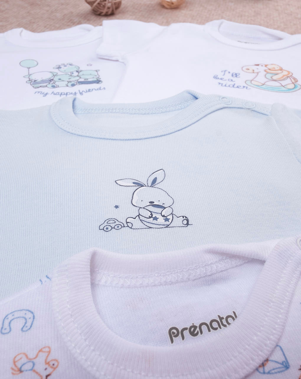 Pack x5 ropa interior de manga corta para bebé - Prénatal