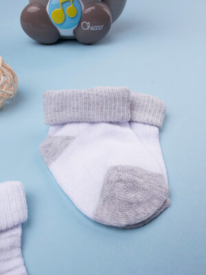 Lote de 2 calcetines recién nacido biambo y gris - Prénatal