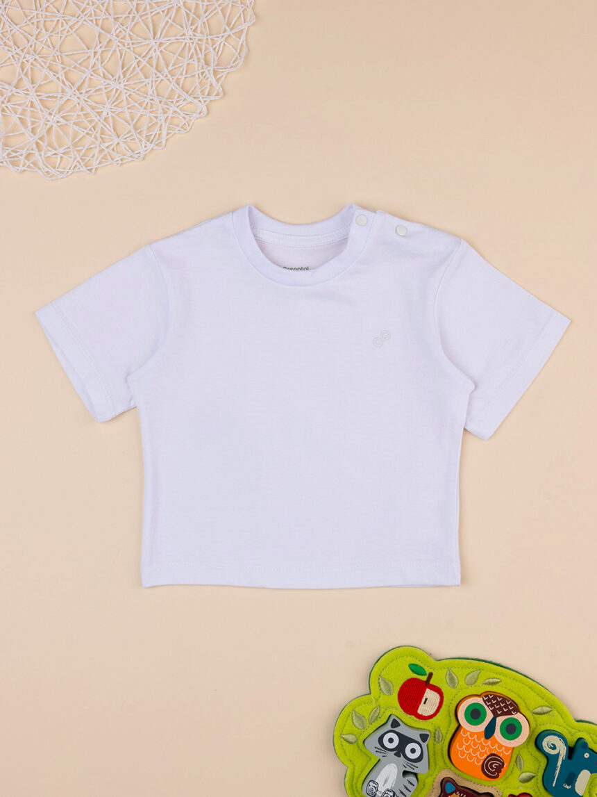 Camiseta blanca de manga corta para bebé - Prénatal
