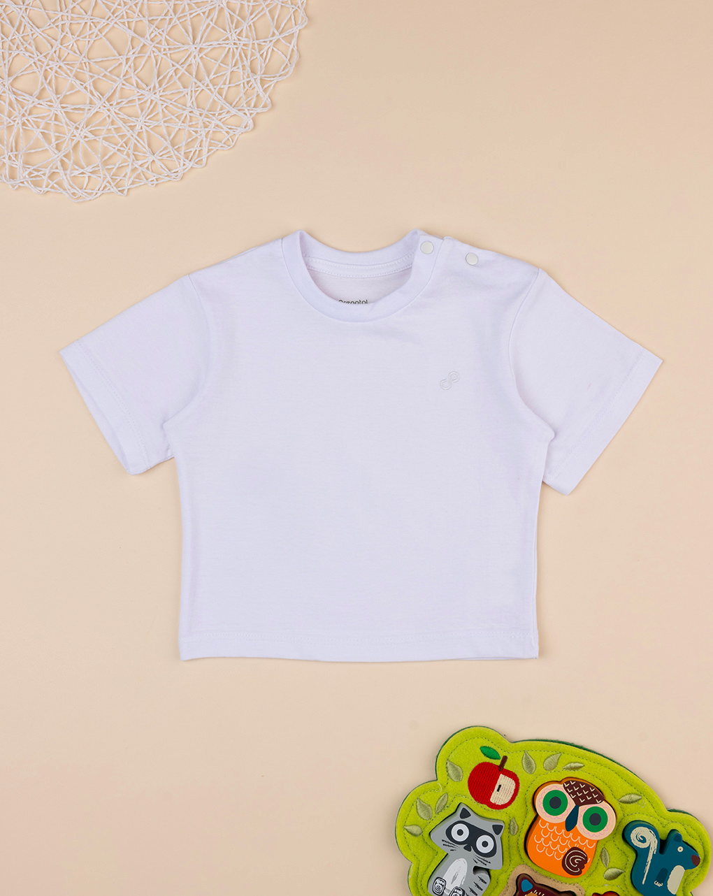 Camiseta blanca de manga corta para bebé - Prénatal