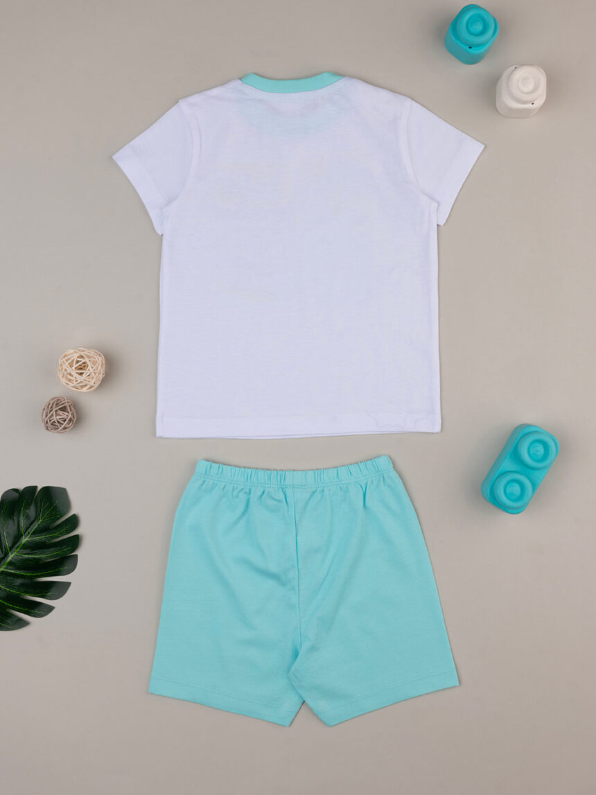 Pijama de bebé blanco/azul - Prénatal
