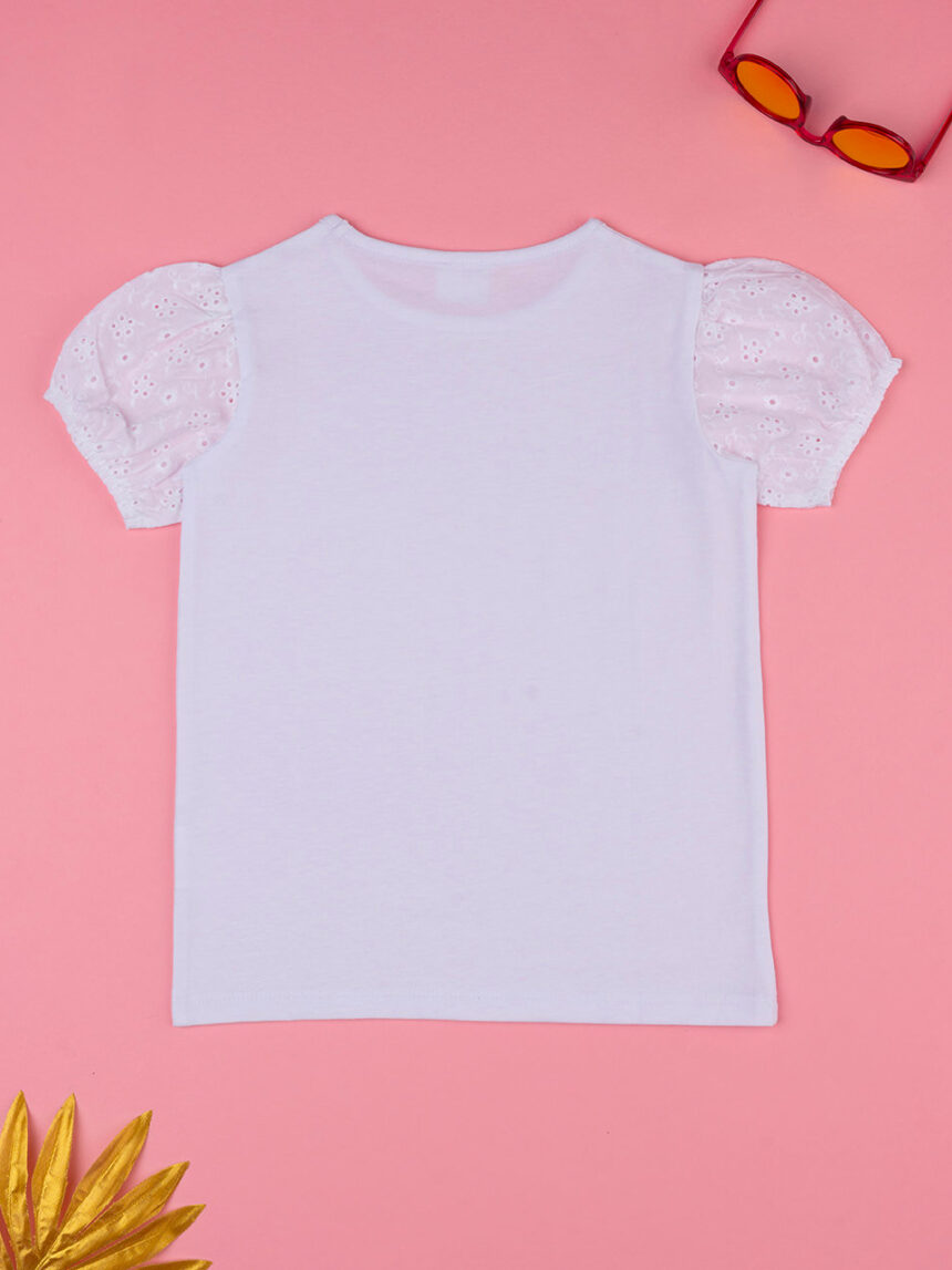 Camiseta blanca niña sangallo - Prénatal