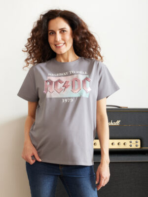 Camiseta de mamá con estampado "acdc - Prénatal