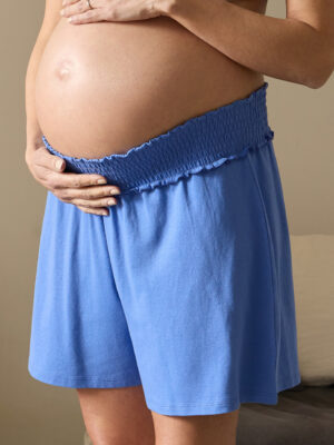 Short ancho de maternidad azul claro - Prénatal