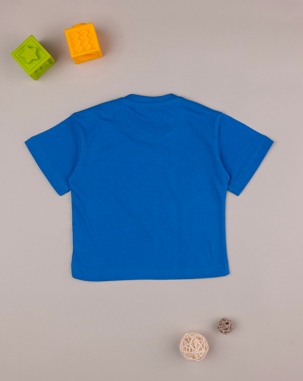 Camiseta azul de manga corta para bebé - Prénatal