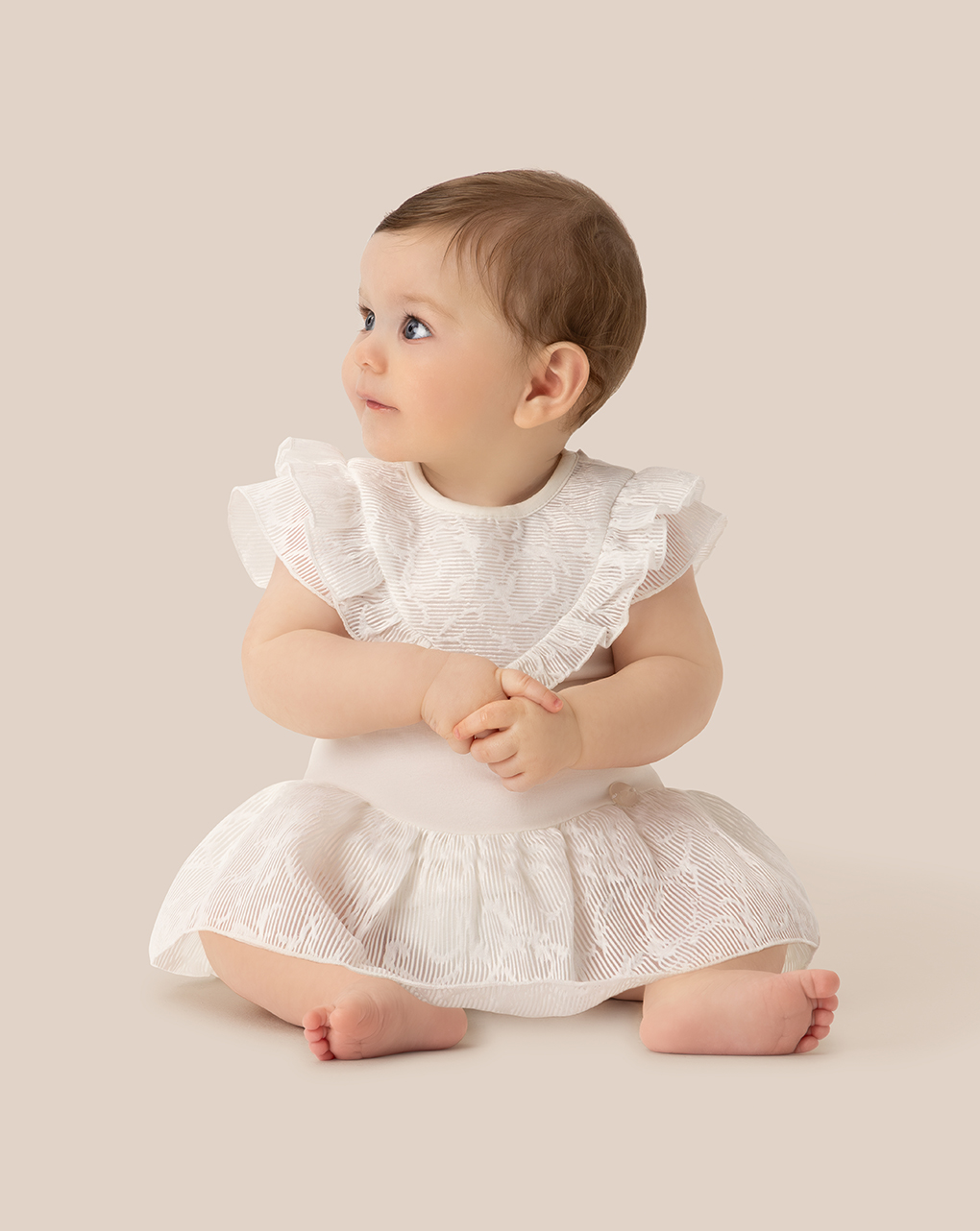 Pelele bebé niña jersey crema - Prénatal
