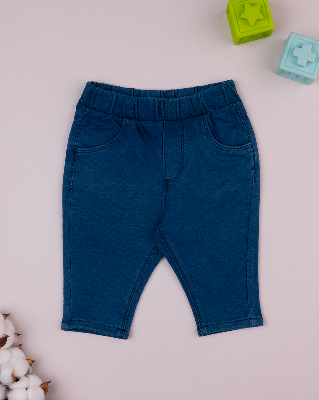 Pantalone falso denim azul bimbo - Prénatal