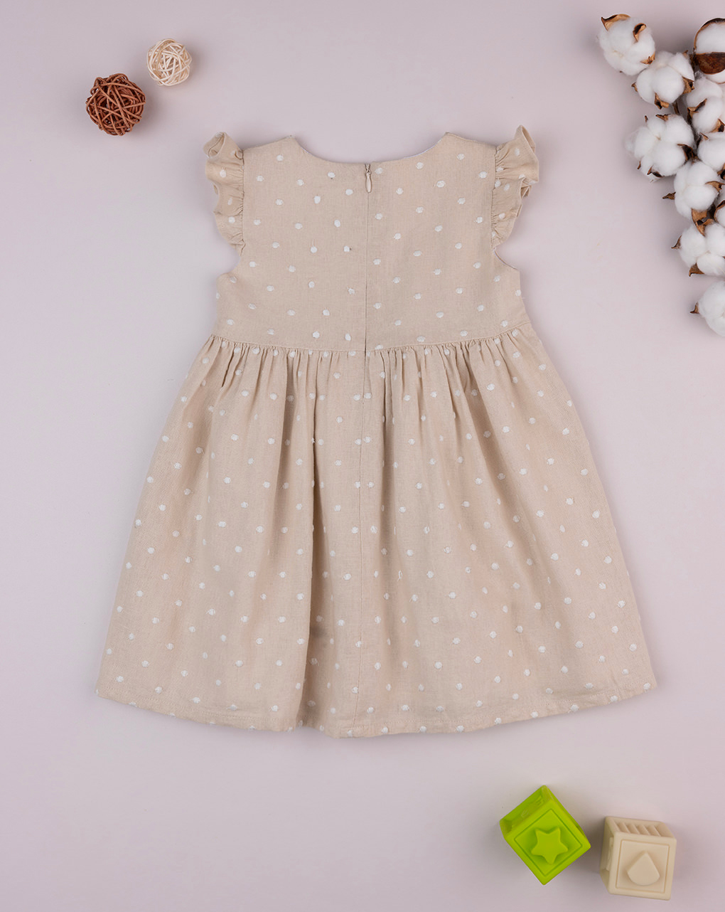 Elegante vestido de lino para bebé - Prénatal