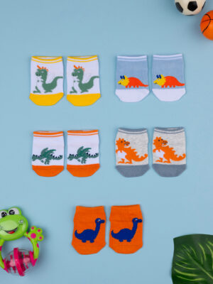 Lote de 5 calcetines de bebé "dinosaurios - Prénatal