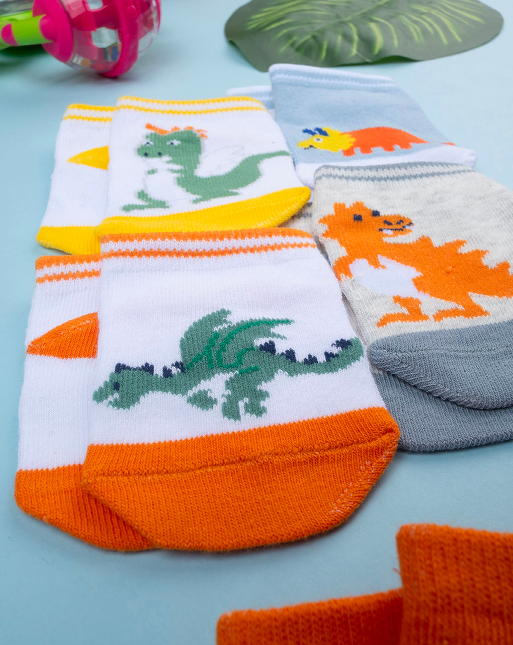 Lote de 5 calcetines de bebé "dinosaurios - Prénatal