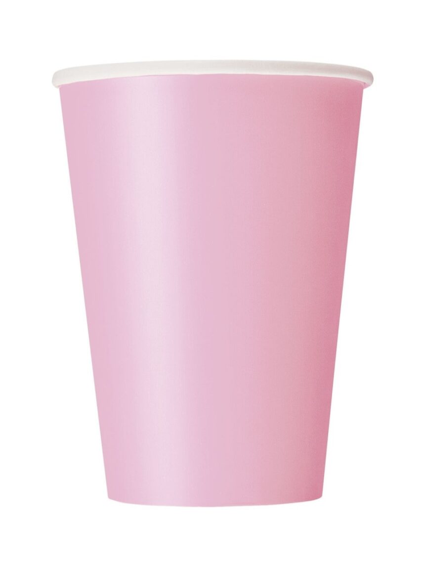 Vaso de papel 266 ml - 14 unidades - rosa pastel - Bigiemme