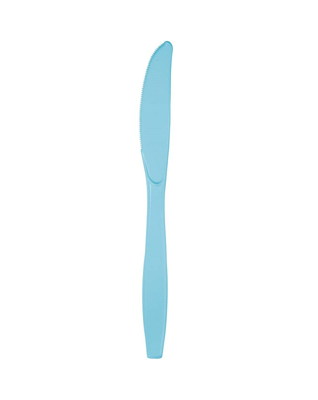 Cuchillo de plástico h. 17 cm - 24 unidades - azul pastel - Bigiemme