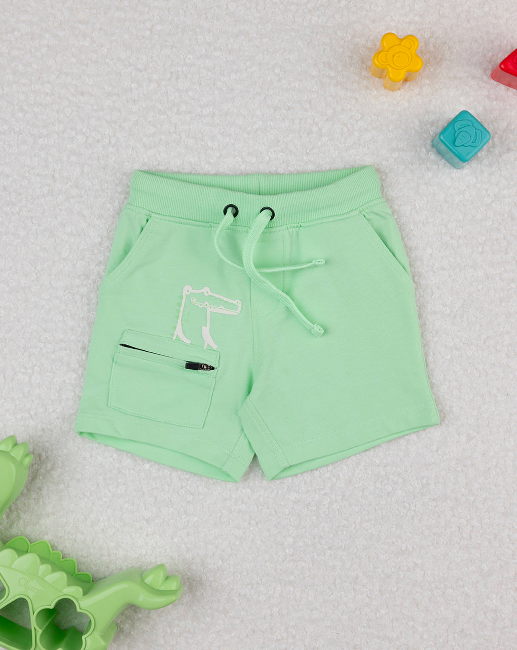Pantalones cortos verde niño "dinosauro" - Prénatal