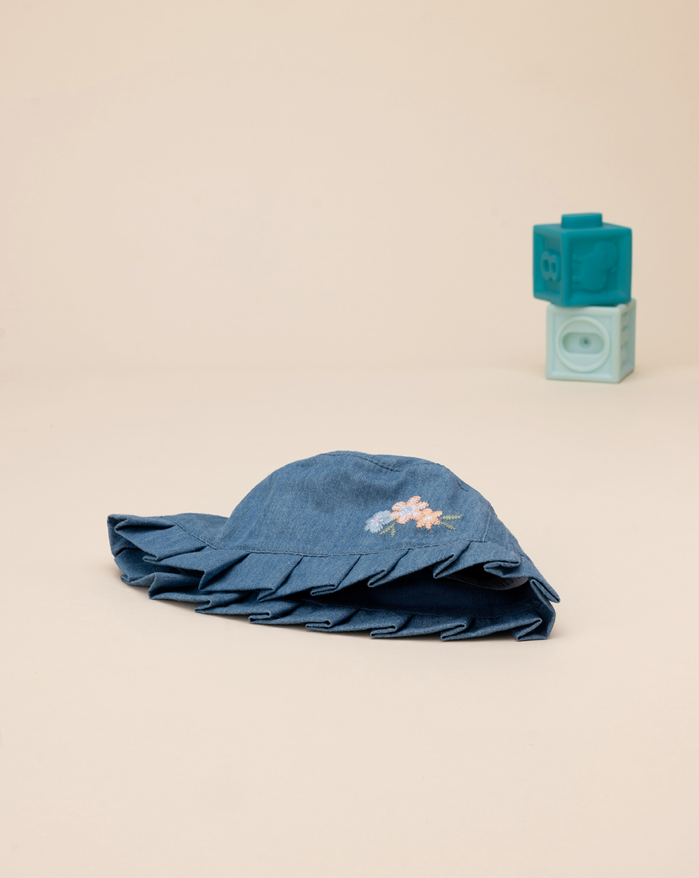 Sombrero casual de chambray para niñas en algodón orgánico - Prénatal