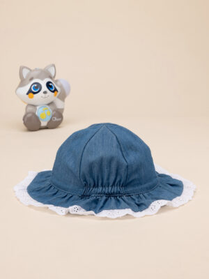 Sombrero para niñas sangallo algodón orgánico - Prénatal