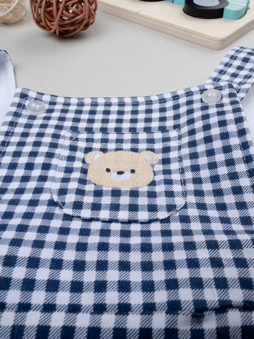 Conjunto corto de camiseta y peto azul bebé - Prénatal