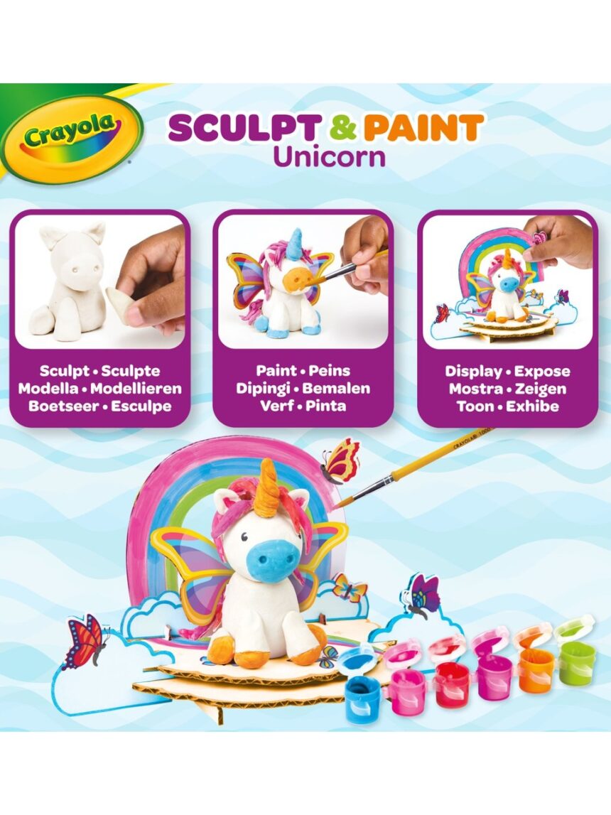 Set modelar y pintar tu propio unicornio, plastilina - crayola - Crayola
