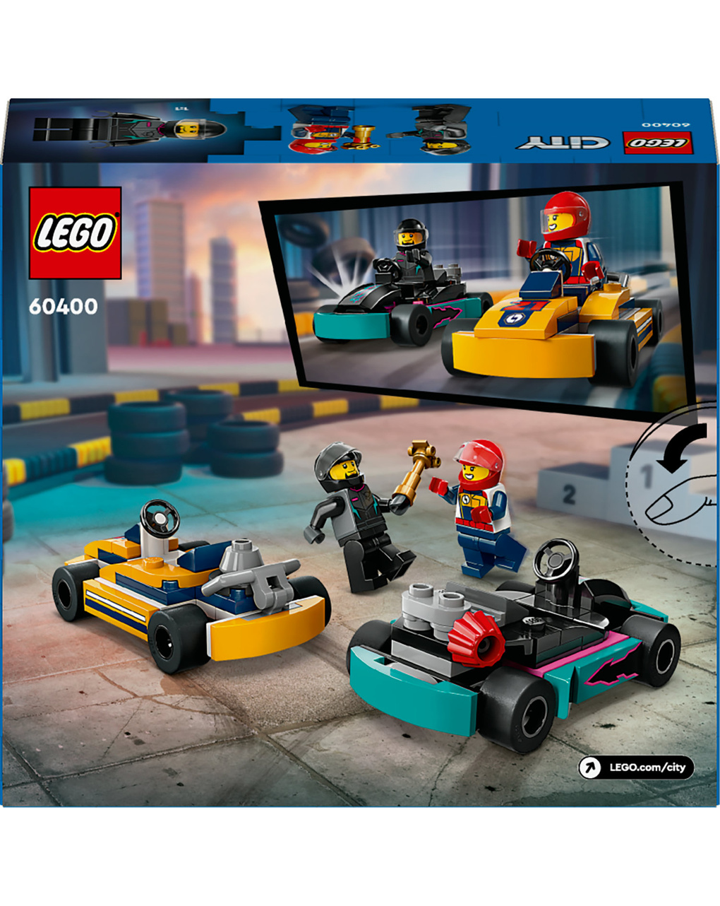 Pilotos de go-kart e - 60400 - lego city - LEGO