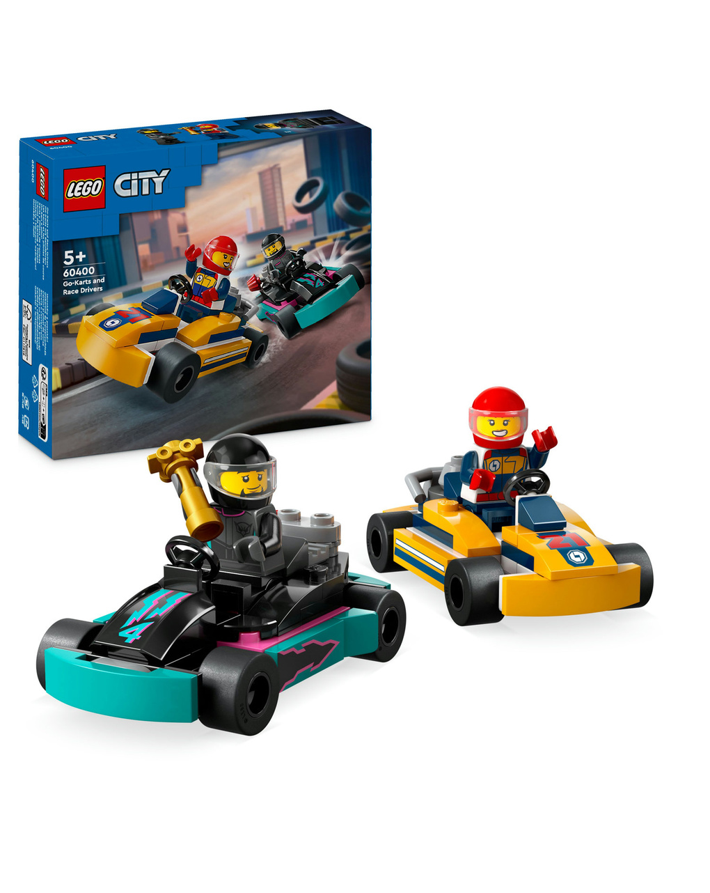 Pilotos de go-kart e - 60400 - lego city - LEGO