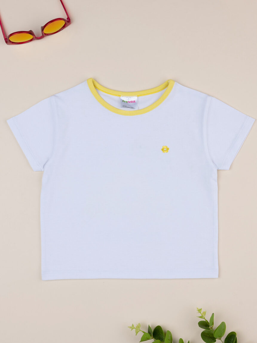 Camiseta de manga corta de niña amarilla - Prénatal