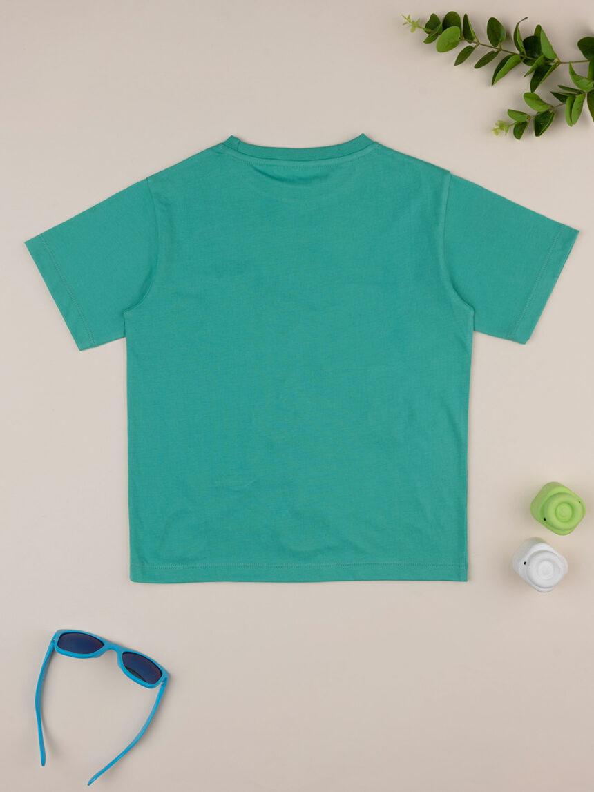 Camiseta verde de manga corta para niño 'moto - Prénatal