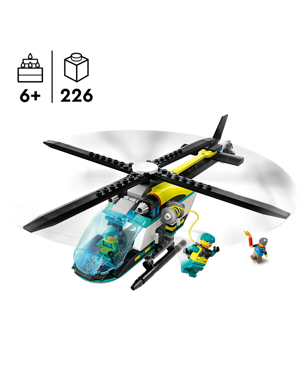 Helicóptero de rescate de emergencia - 60405 - lego city - LEGO
