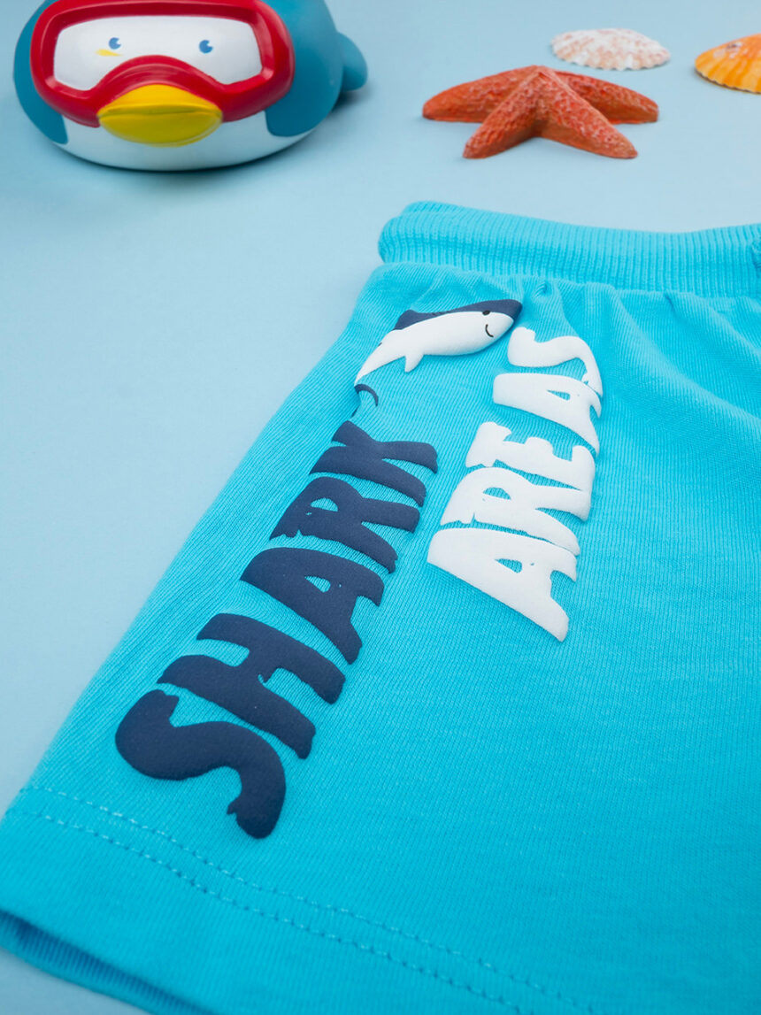 Pantalón corto "shark" azul bebé - Prénatal