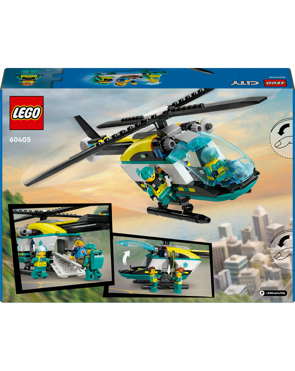 Helicóptero de rescate de emergencia - 60405 - lego city - LEGO