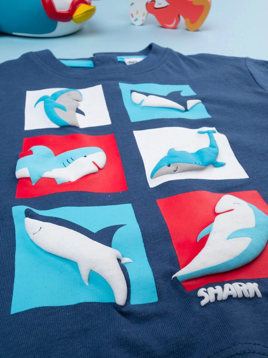 Camiseta infantil de manga corta 'shark - Prénatal